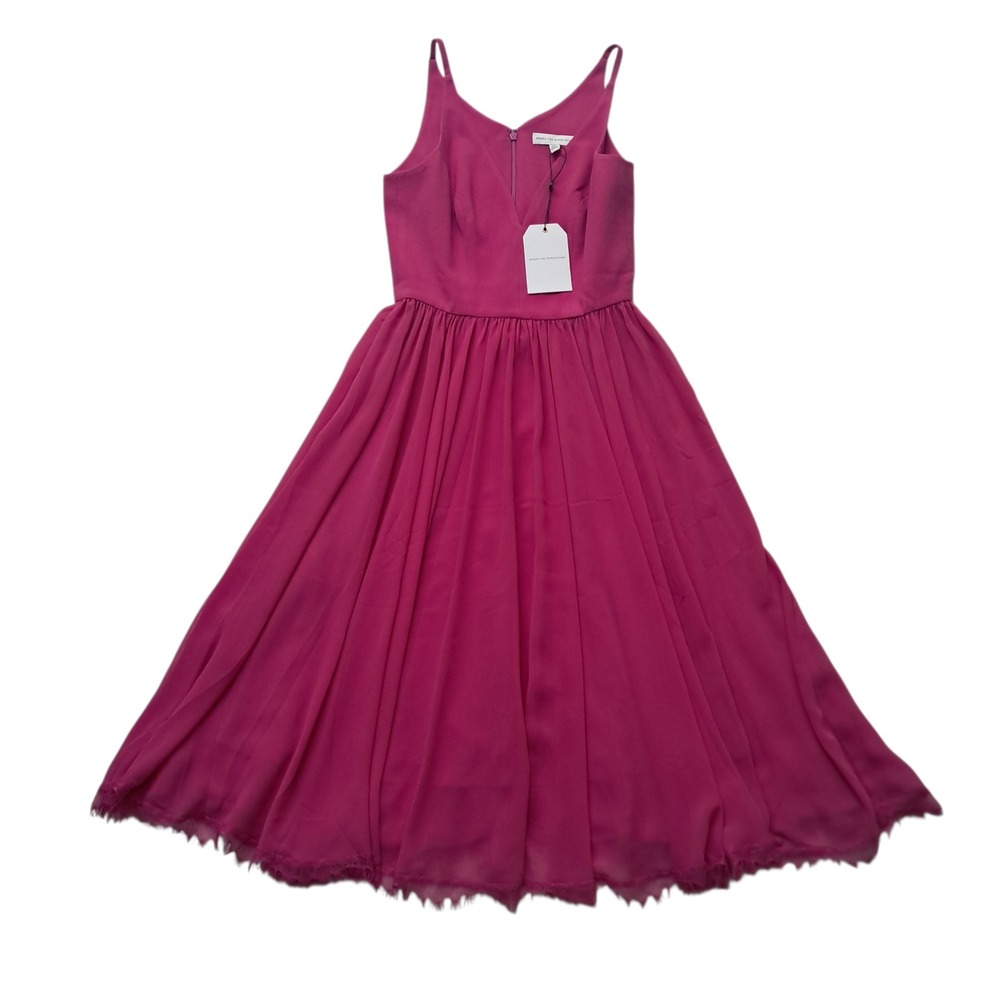 NWT Dress The Population Alicia Dress Womens XS Magenta Pink Lace Wedding Guest